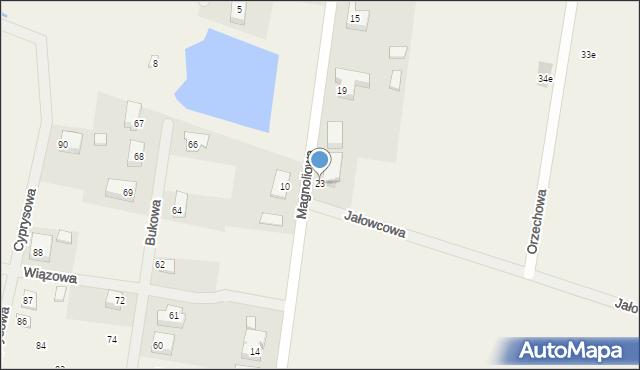 Dębno, Magnoliowa, 23, mapa Dębno