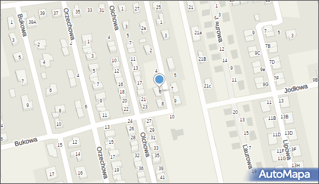 Długołęka, Magnoliowa, 6, mapa Długołęka