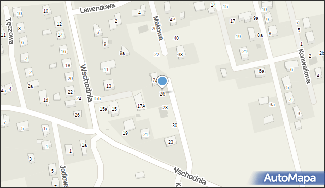 Długołęka, Makowa, 26, mapa Długołęka
