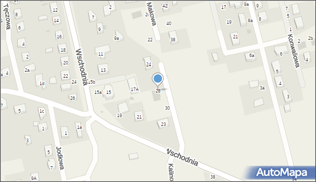 Długołęka, Makowa, 28, mapa Długołęka