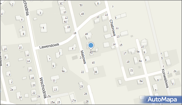 Długołęka, Makowa, 42, mapa Długołęka