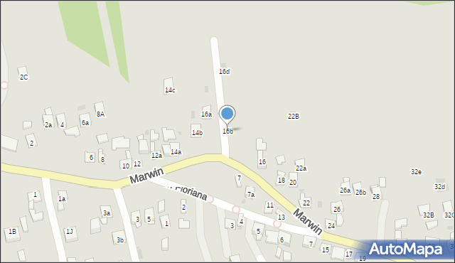 Dobczyce, Marwin, 16b, mapa Dobczyce