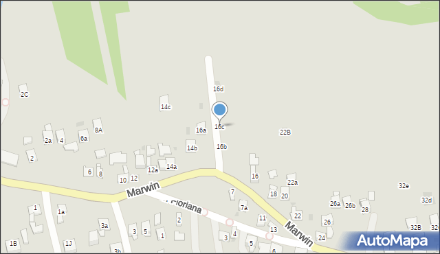 Dobczyce, Marwin, 16c, mapa Dobczyce