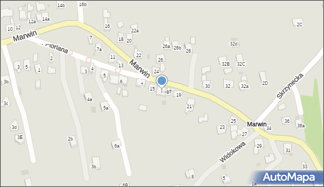 Dobczyce, Marwin, 17a, mapa Dobczyce