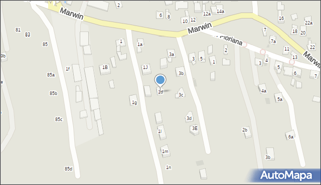 Dobczyce, Marwin, 1d, mapa Dobczyce