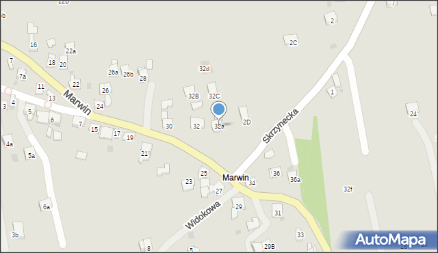 Dobczyce, Marwin, 32a, mapa Dobczyce