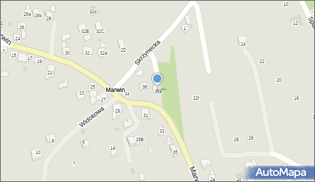 Dobczyce, Marwin, 36a, mapa Dobczyce