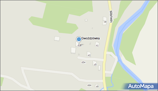 Dobczyce, Marwin, 41B, mapa Dobczyce