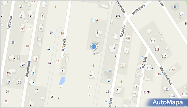 Dobczyn, Malownicza, 5, mapa Dobczyn