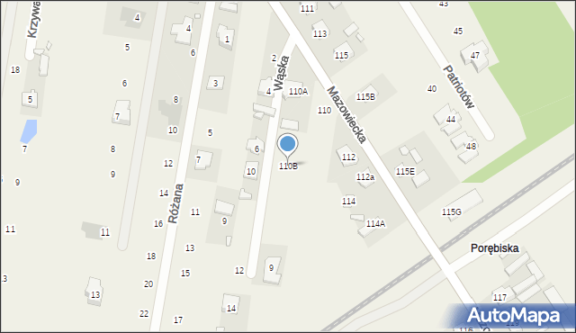 Dobczyn, Mazowiecka, 110B, mapa Dobczyn