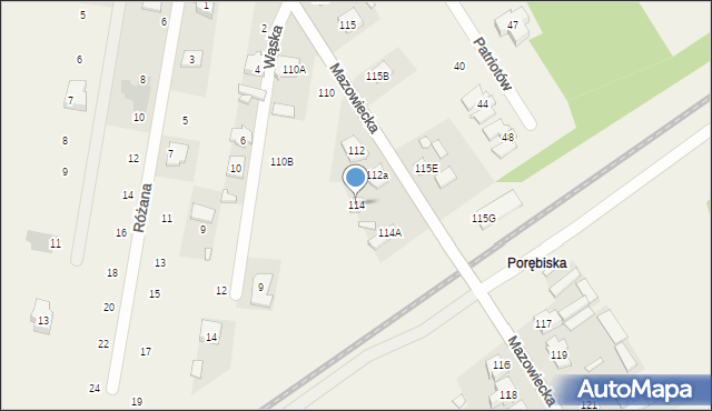 Dobczyn, Mazowiecka, 114, mapa Dobczyn