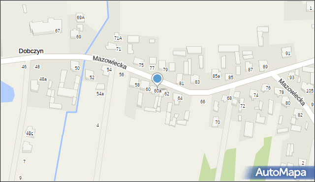 Dobczyn, Mazowiecka, 60a, mapa Dobczyn