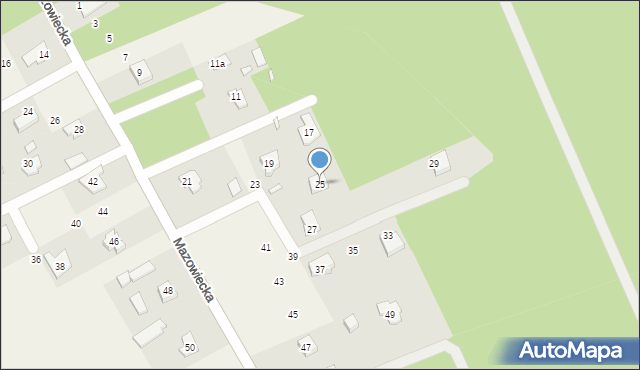 Dobiesz, Mazowiecka, 25, mapa Dobiesz