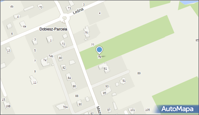 Dobiesz, Mazowiecka, 79, mapa Dobiesz