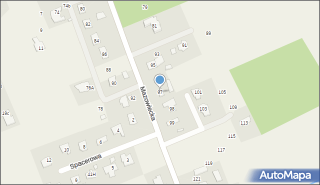 Dobiesz, Mazowiecka, 97, mapa Dobiesz