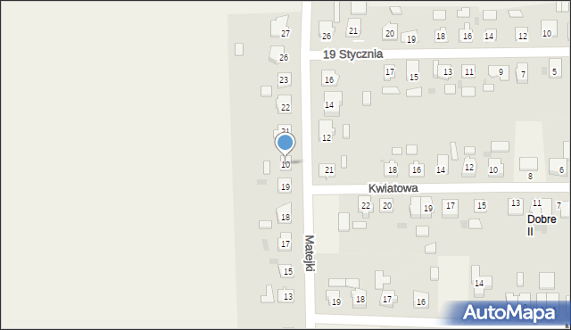 Dobre, Matejki Jana, 10, mapa Dobre