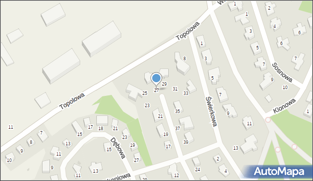 Dolaszewo, Mahoniowa, 27, mapa Dolaszewo