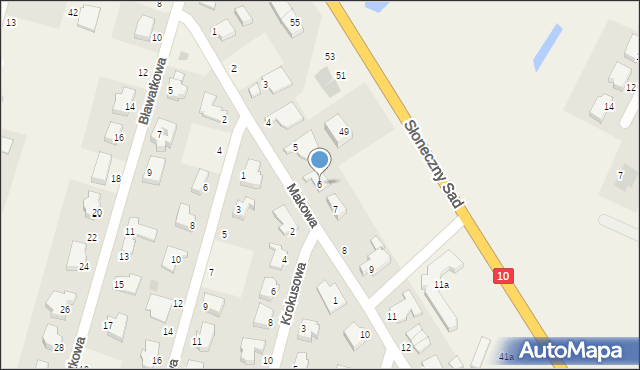 Dołuje, Makowa, 6, mapa Dołuje