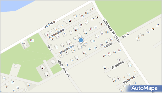 Dominice, Maślakowa, 8, mapa Dominice