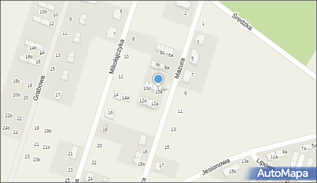 Dominowo, Mazura, 10a, mapa Dominowo