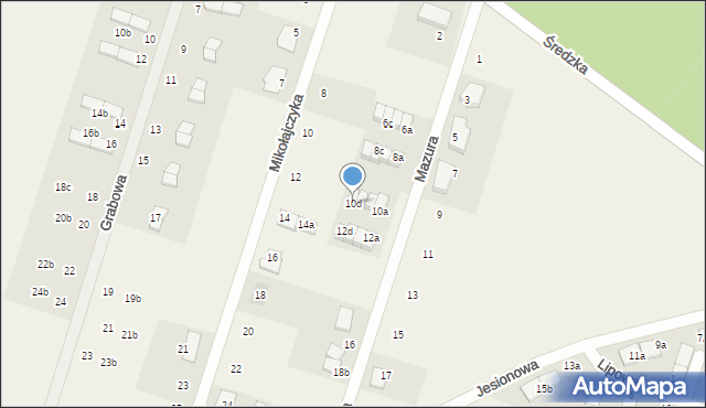 Dominowo, Mazura, 10d, mapa Dominowo