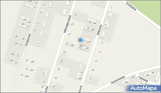 Dominowo, Mazura, 12d, mapa Dominowo