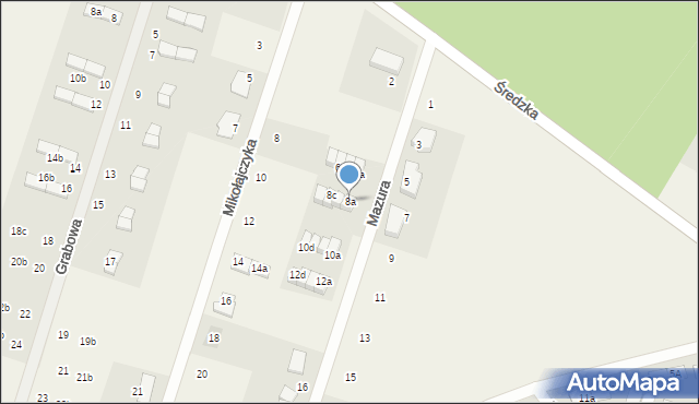 Dominowo, Mazura, 8a, mapa Dominowo