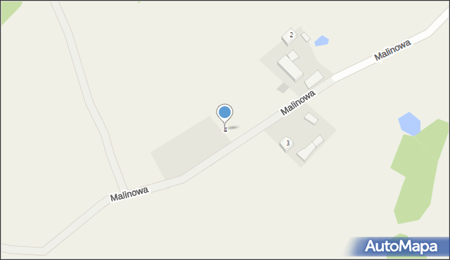 Donimierz, Malinowa, 4, mapa Donimierz