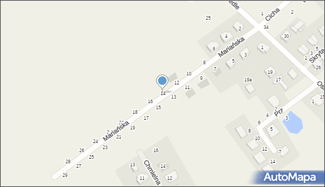 Dopiewiec, Mariańska, 14, mapa Dopiewiec