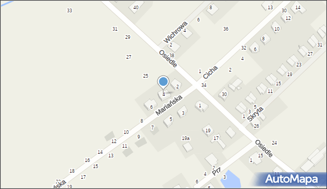Dopiewiec, Mariańska, 4, mapa Dopiewiec