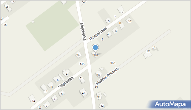 Dopiewo, Majcherka Alfonsa, ks., 60a, mapa Dopiewo