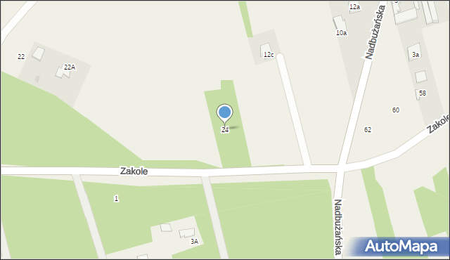 Dręszew, Marianowska, 24a, mapa Dręszew
