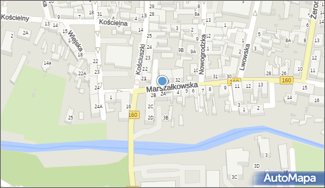 Drezdenko, Marszałkowska, 2A, mapa Drezdenko