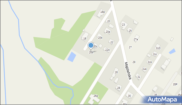 Duczki, Majdańska, 20d, mapa Duczki
