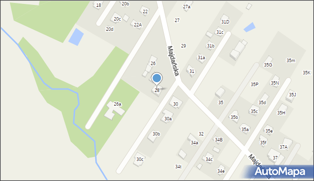 Duczki, Majdańska, 28, mapa Duczki