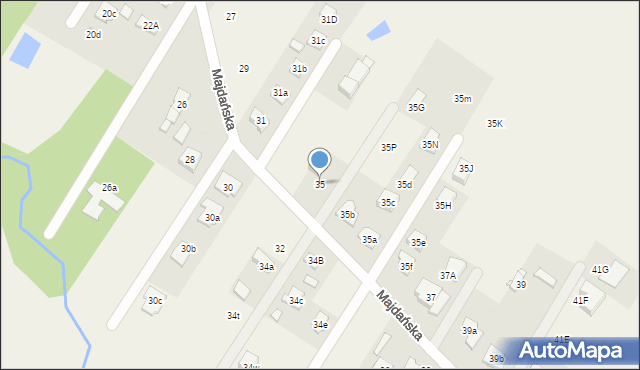 Duczki, Majdańska, 35, mapa Duczki