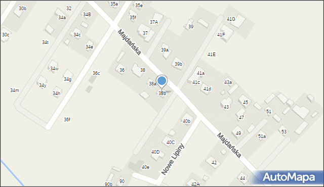 Duczki, Majdańska, 38b, mapa Duczki