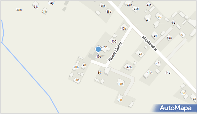 Duczki, Majdańska, 40e, mapa Duczki