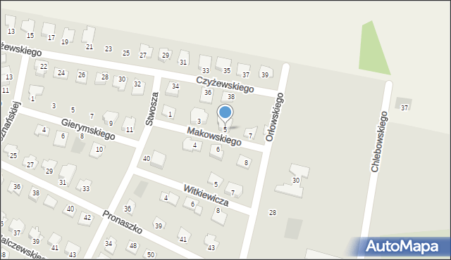 Działdowo, Makowskiego Tadeusza, 5, mapa Działdowo