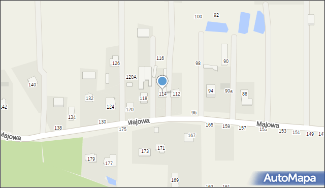 Dziechciniec, Majowa, 114, mapa Dziechciniec