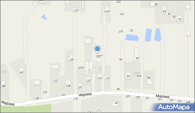 Dziechciniec, Majowa, 116, mapa Dziechciniec
