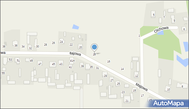 Dziechciniec, Majowa, 18, mapa Dziechciniec