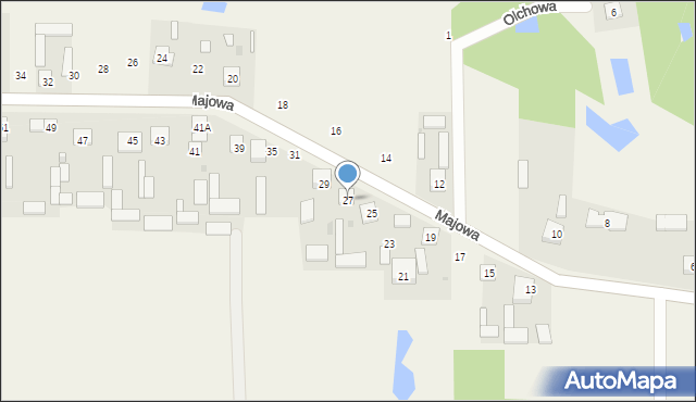 Dziechciniec, Majowa, 27, mapa Dziechciniec