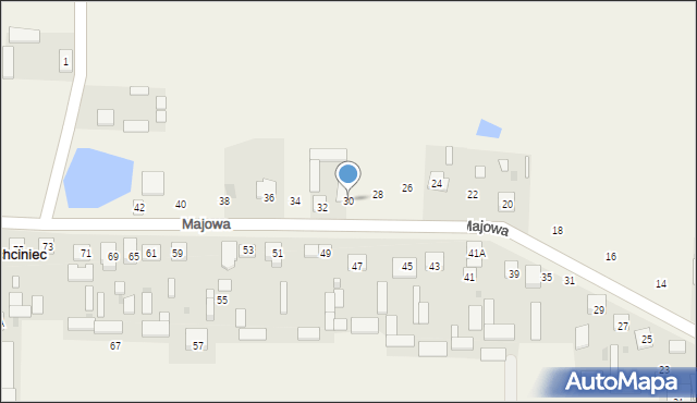 Dziechciniec, Majowa, 30, mapa Dziechciniec