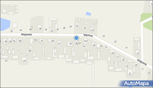 Dziechciniec, Majowa, 43, mapa Dziechciniec