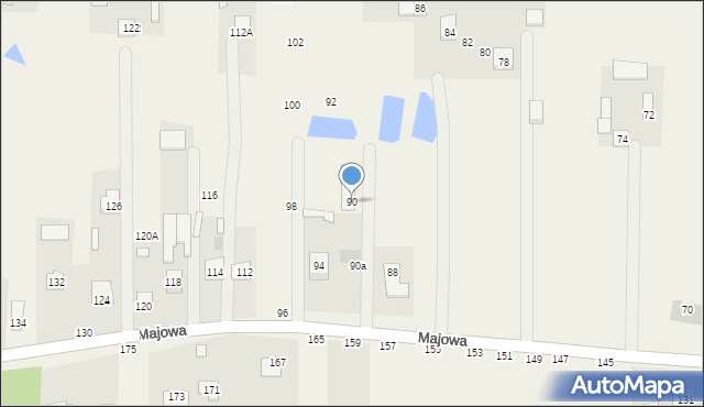 Dziechciniec, Majowa, 90, mapa Dziechciniec