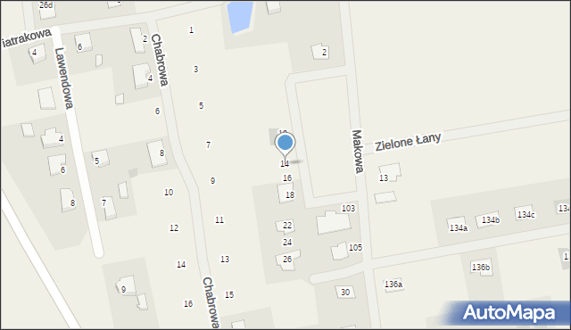 Dzierzążenko, Makowa, 14, mapa Dzierzążenko