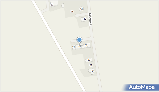 Dzierzążenko, Makowa, 72, mapa Dzierzążenko