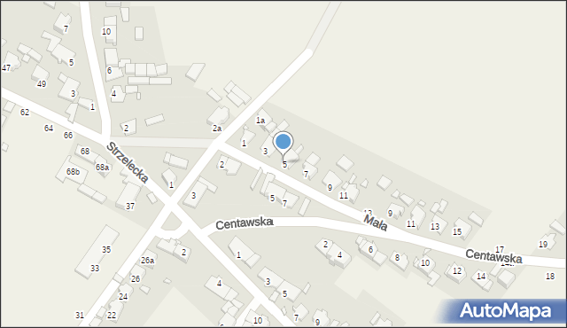 Dziewkowice, Mała, 5, mapa Dziewkowice