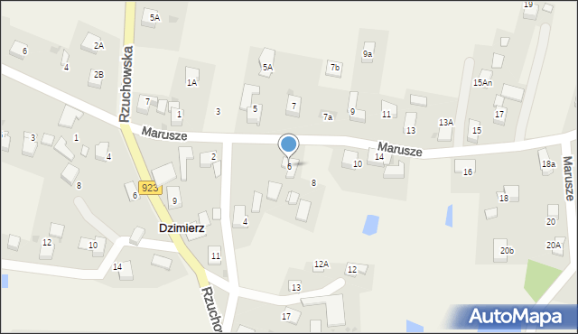 Dzimierz, Marusze, 6, mapa Dzimierz